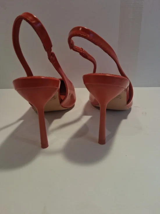 Fashion Nova Red Pointed Slingback Stiletto Heels - Picture 2 of 7